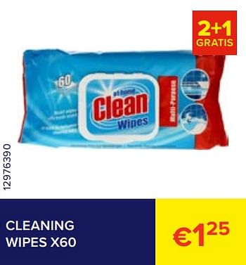 Promoties Cleaning wipes - At Home - Geldig van 01/02/2023 tot 28/02/2023 bij Euro Shop