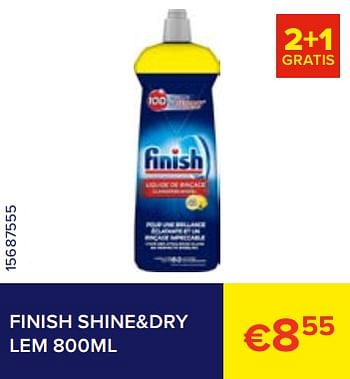 Promoties Finish shine+dry lem - Finish - Geldig van 01/02/2023 tot 28/02/2023 bij Euro Shop
