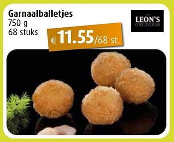 Promoties Garnaalballetjes - Leon's - Geldig van 30/01/2023 tot 25/02/2023 bij Aronde