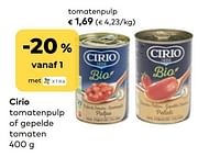 Promoties Cirio tomatenpulp - CIRIO - Geldig van 01/02/2023 tot 28/02/2023 bij Bioplanet