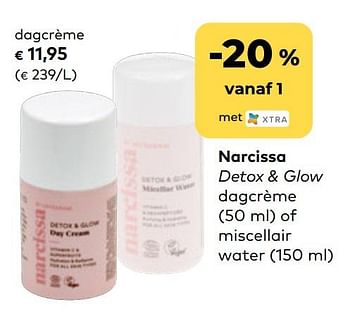 Promotions Narcissa detox + glow dagcrème - Urtekram - Valide de 01/02/2023 à 28/02/2023 chez Bioplanet