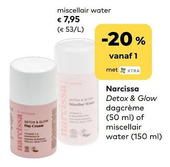 Promoties Narcissa detox + glow miscellair water - Urtekram - Geldig van 01/02/2023 tot 28/02/2023 bij Bioplanet