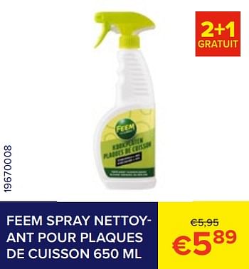 Promotions Feem spray nettoyant pour plaques de cuisson - Feem - Valide de 01/02/2023 à 28/02/2023 chez Euro Shop