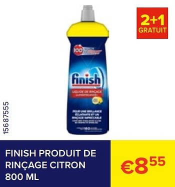 Promoties Finish produit de rinçage citron - Finish - Geldig van 01/02/2023 tot 28/02/2023 bij Euro Shop