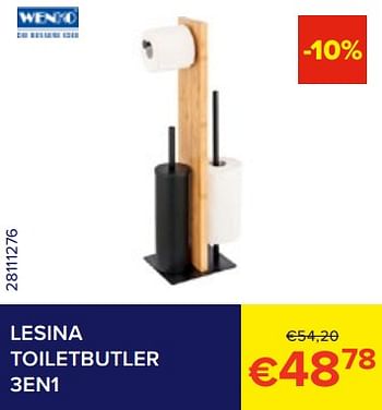 Promotions Lesina toiletbutler 3en1 - Wenko - Valide de 01/02/2023 à 28/02/2023 chez Euro Shop