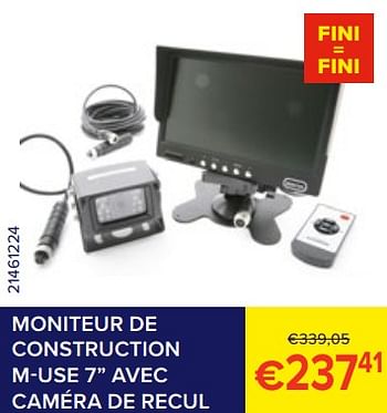 Promotions Moniteur de construction m-use avec caméra de recul - M-use - Valide de 01/02/2023 à 28/02/2023 chez Euro Shop