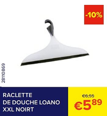 Promotions Raclette de douche loano xxl noirt - Wenko - Valide de 01/02/2023 à 28/02/2023 chez Euro Shop
