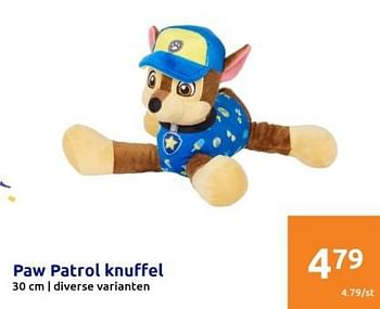 Promoties Paw patrol knuffel - PAW  PATROL - Geldig van 01/02/2023 tot 07/02/2023 bij Action