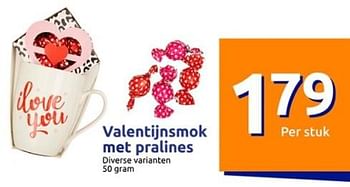 Promoties Valentijnsmok met pralines - Huismerk - Action - Geldig van 01/02/2023 tot 07/02/2023 bij Action