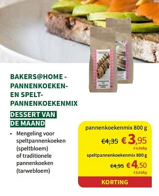 Promoties Bakers@home pannenkoekenmix - Bakers@Home - Geldig van 01/02/2023 tot 12/02/2023 bij Horta