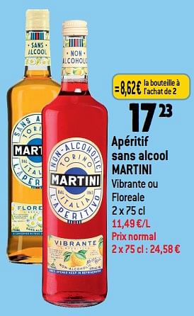 Promotions Apéritif sans alcool martini - Martini - Valide de 01/02/2023 à 07/02/2023 chez Match