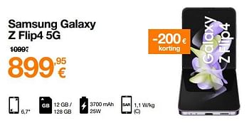 Promotions Samsung galaxy z flip4 5g - Samsung - Valide de 02/02/2023 à 21/02/2023 chez Orange