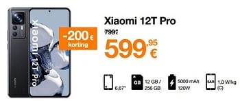 Promoties Xiaomi 12t pro - Xiaomi - Geldig van 02/02/2023 tot 21/02/2023 bij Orange