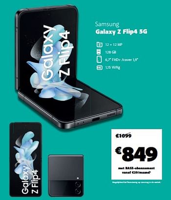 Promoties Samsung galaxy z flip4 5g - Samsung - Geldig van 02/02/2023 tot 21/02/2023 bij Base