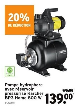 Promoties Pompe hydrophore avec réservoir pressurisé kircher 13920 bp3 home 800 w - Kärcher - Geldig van 01/02/2023 tot 14/02/2023 bij Gamma