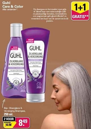 Promoties Zilverglans + verzorging shampoo - Guhl - Geldig van 01/02/2023 tot 18/02/2023 bij De Online Drogist
