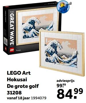 Promoties Lego art hokusai de grote golf 31208 - Lego - Geldig van 01/02/2023 tot 28/02/2023 bij Intertoys