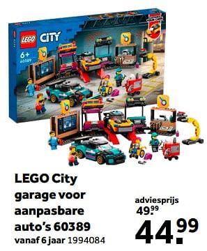 Promoties Lego city garage voor aanpasbare auto’s 60389 - Lego - Geldig van 01/02/2023 tot 28/02/2023 bij Intertoys
