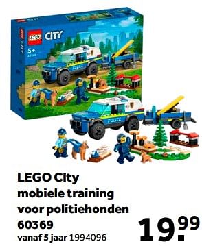 Promoties Lego city mobiele training voor politiehonden 60369 - Lego - Geldig van 01/02/2023 tot 28/02/2023 bij Intertoys