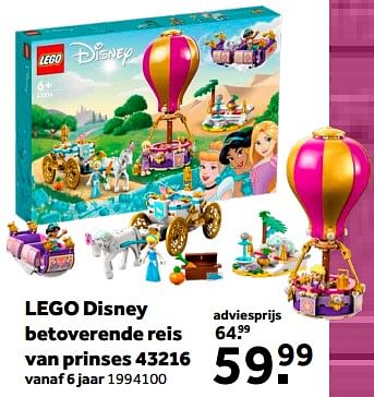 Promoties Lego disney betoverende reis van prinses 43216 - Lego - Geldig van 01/02/2023 tot 28/02/2023 bij Intertoys