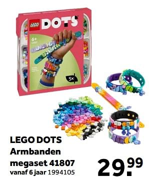 Promoties Lego dots armbanden megaset 41807 - Lego - Geldig van 01/02/2023 tot 28/02/2023 bij Intertoys