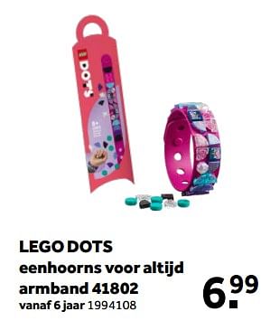 Promoties Lego dots eenhoorns voor altijd armband 41802 - Lego - Geldig van 01/02/2023 tot 28/02/2023 bij Intertoys