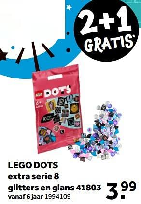 Promoties Lego dots extra serie 8 glitters en glans 41803 - Lego - Geldig van 01/02/2023 tot 28/02/2023 bij Intertoys