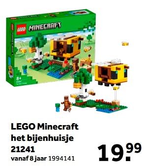 Promoties Lego minecraft het bijenhuisje 21241 - Lego - Geldig van 01/02/2023 tot 28/02/2023 bij Intertoys
