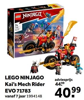Promoties Lego ninjago kai’s mech rider evo 71783 - Lego - Geldig van 01/02/2023 tot 28/02/2023 bij Intertoys
