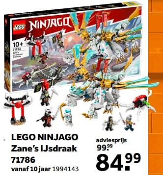 Promoties Lego ninjago zane’s ijsdraak 71786 - Lego - Geldig van 01/02/2023 tot 28/02/2023 bij Intertoys