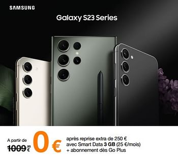 Promotions Samsung galaxy s23 series - Samsung - Valide de 02/02/2023 à 21/02/2023 chez Orange