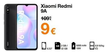 Promotions Xiaomi redmi 9a - Xiaomi - Valide de 02/02/2023 à 21/02/2023 chez Orange