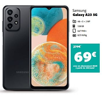 Promoties Samsung galaxy a23 5g - Samsung - Geldig van 02/02/2023 tot 21/02/2023 bij Base