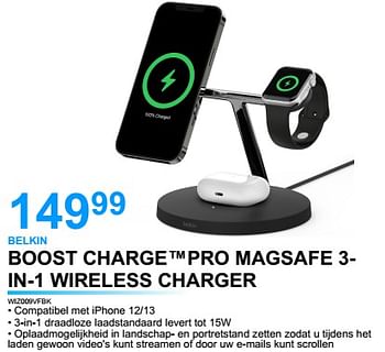 Promotions Belkin boost charge pro magsafe 3- in-1 wireless charger - BELKIN - Valide de 02/02/2023 à 21/02/2023 chez Auva