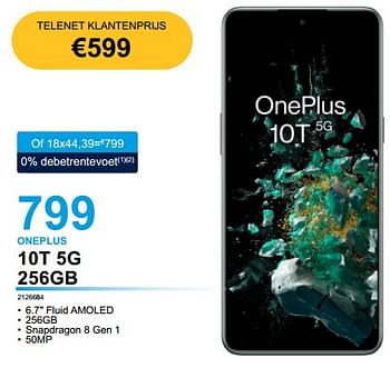 Promoties Oneplus 10t 5g 256gb - OnePlus - Geldig van 02/02/2023 tot 21/02/2023 bij Auva