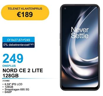 Promoties Oneplus nord ce 2 lite 128gb - OnePlus - Geldig van 02/02/2023 tot 21/02/2023 bij Auva