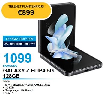 Promoties Samsung galaxy z flip4 5g 128gb - Samsung - Geldig van 02/02/2023 tot 21/02/2023 bij Auva