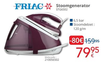 Promoties Friac stoomgenerator stg6502 - Friac - Geldig van 01/02/2023 tot 28/02/2023 bij Eldi
