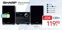 Promoties Sharp micro-keten xl-b517d - Sharp - Geldig van 01/02/2023 tot 28/02/2023 bij Eldi