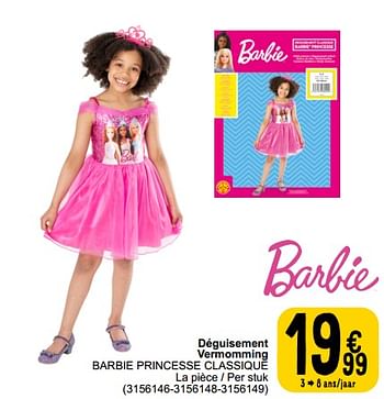 Huismerk - Cora Déguisement vermomming barbie princesse classique ...