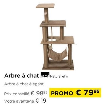 Promotions Arbre à chat ebi natural elm - Ebi - Valide de 01/02/2023 à 28/02/2023 chez Molecule