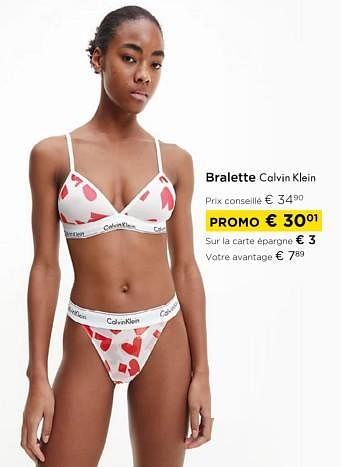 Promotions Bralette calvin klein - Calvin Klein - Valide de 01/02/2023 à 28/02/2023 chez Molecule