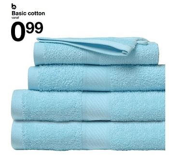 Promoties Basic cotton handdoek - Huismerk - Zeeman  - Geldig van 04/02/2023 tot 11/02/2023 bij Zeeman