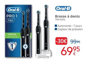 Promotions Oral-b brosse à dents 790 dual - Oral-B - Valide de 01/02/2023 à 28/02/2023 chez Eldi