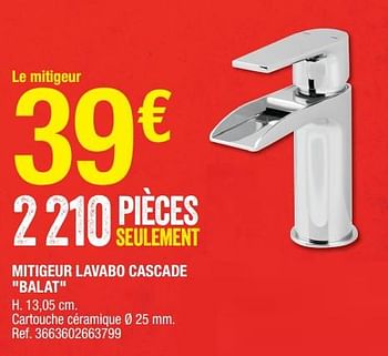 Promotions Mitigeur lavabo cascade balat - Produit Maison - Brico Depot - Valide de 03/02/2023 à 23/02/2023 chez Brico Depot