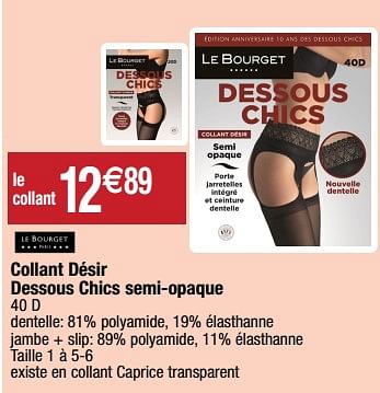 Promotions Collant désir dessous chics semi-opaque - Le Bourget - Valide de 07/02/2023 à 14/02/2023 chez Migros