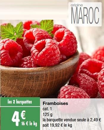 Promotions Framboises - Produit Maison - Migros - Valide de 07/02/2023 à 14/02/2023 chez Migros