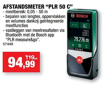Promoties Bosch afstandsmeter plr 50 c - Bosch - Geldig van 08/02/2023 tot 19/02/2023 bij Hubo