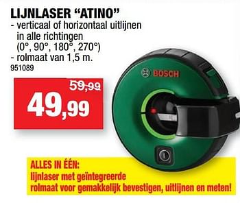 Promoties Bosch lijnlaser atino - Bosch - Geldig van 08/02/2023 tot 19/02/2023 bij Hubo