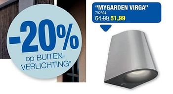 Promoties Buitenverlichting mygarden virga - Philips - Geldig van 08/02/2023 tot 19/02/2023 bij Hubo